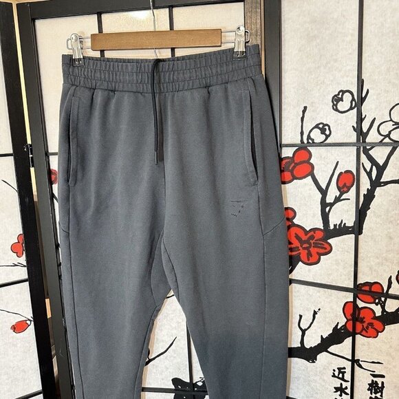 Gymshark Pants Mens S Gray Jogger Drawstring Zip Pockets Blend Ankle Zipper - Picture 2 of 6